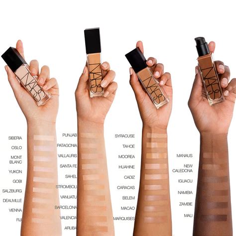 nars full coverage foundation shades.